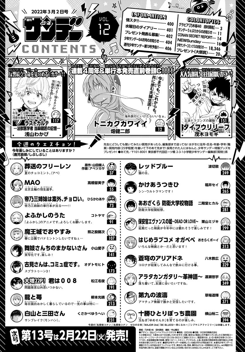 Weekly Shōnen Sunday - 週刊少年サンデー - Chapter 2022-12 - Page 403