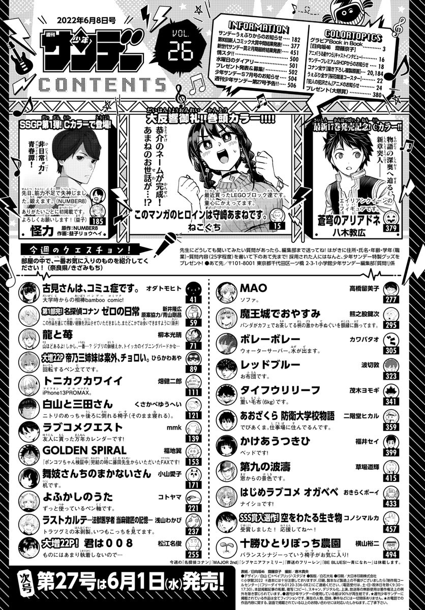 Weekly Shōnen Sunday - 週刊少年サンデー - Chapter 2022-26 - Page 2