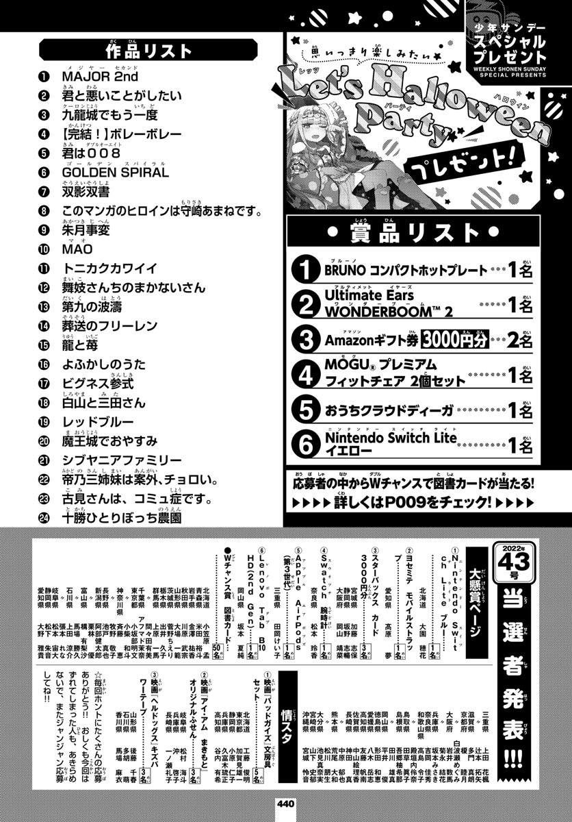 Weekly Shōnen Sunday - 週刊少年サンデー - Chapter 2022-48 - Page 435